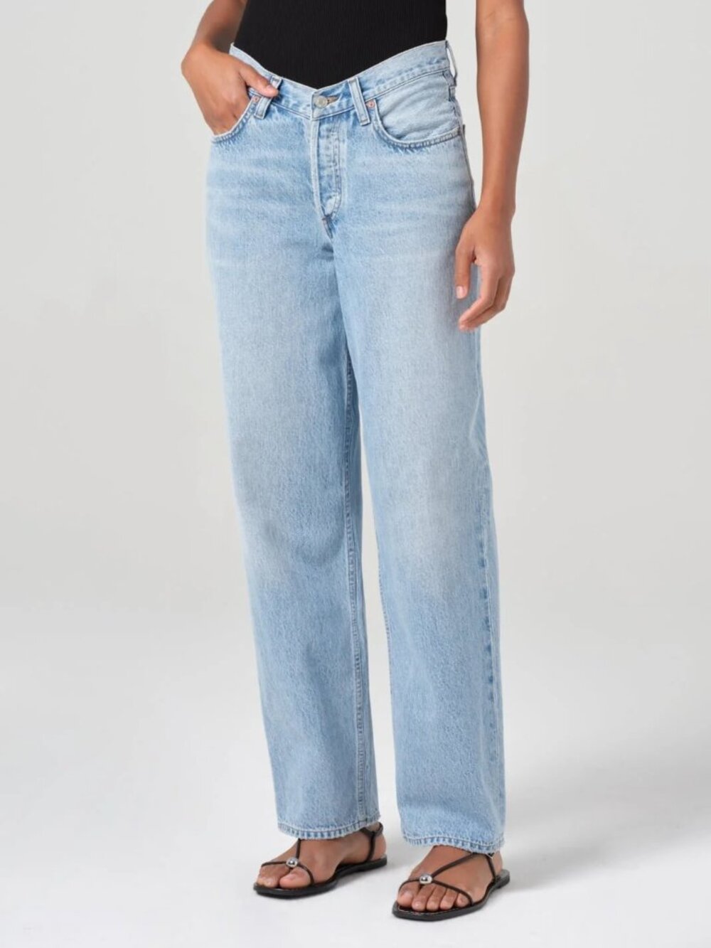Like new AGOLDE V-Waist Baggy Jeans in Prevail 28